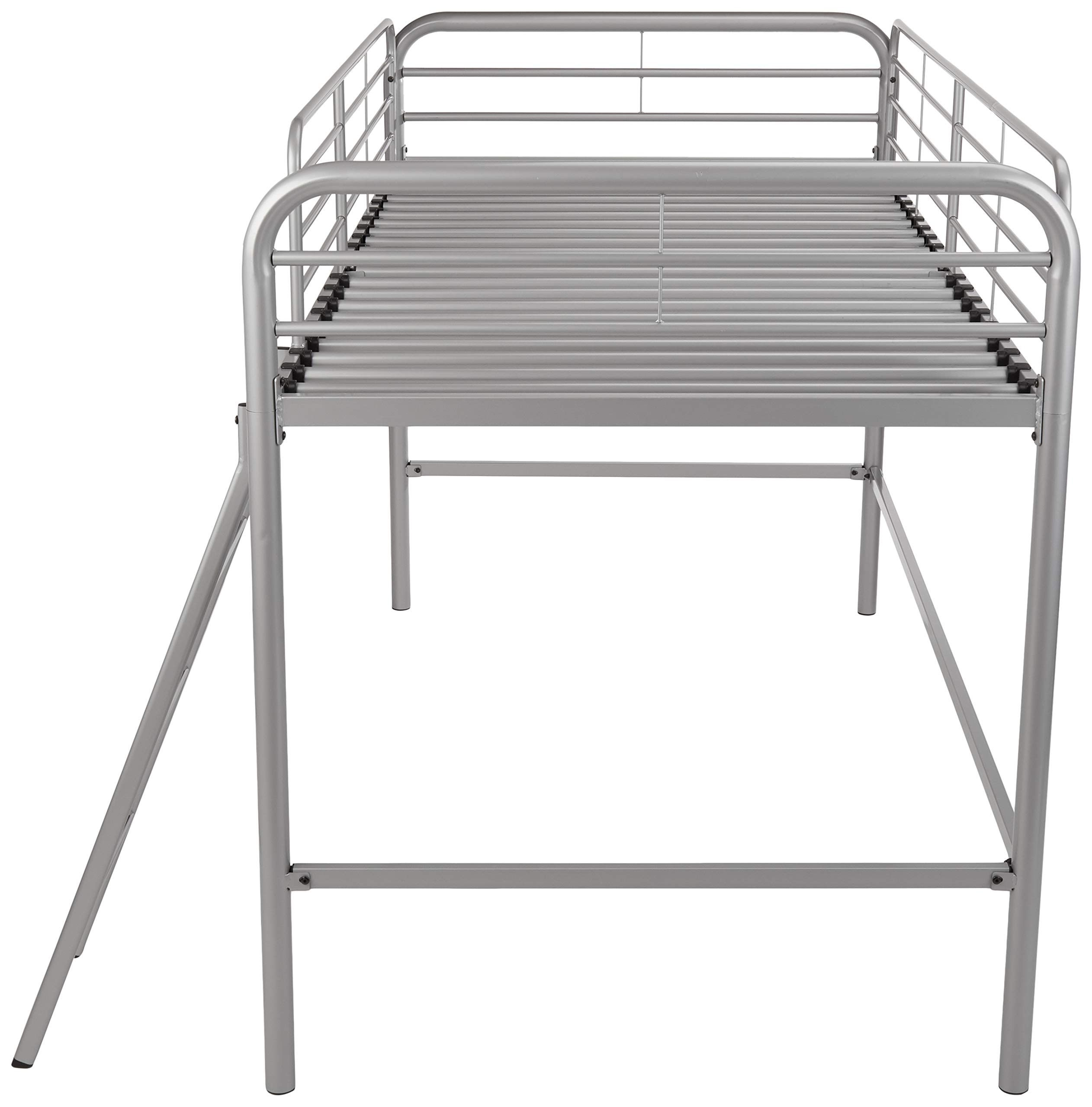 AmazonBasics Letto a Soppalco Singolo Metallo Argento