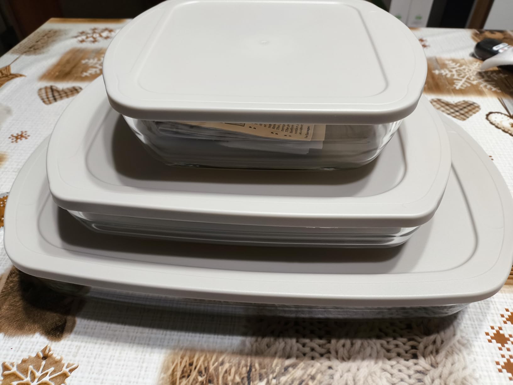 Amazon Basics set pirofile vetro forno 6 pezzi grigio