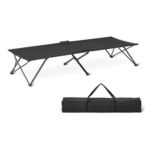 Amazon Basics letto da campeggio pieghevole nero 205 cm acciaio