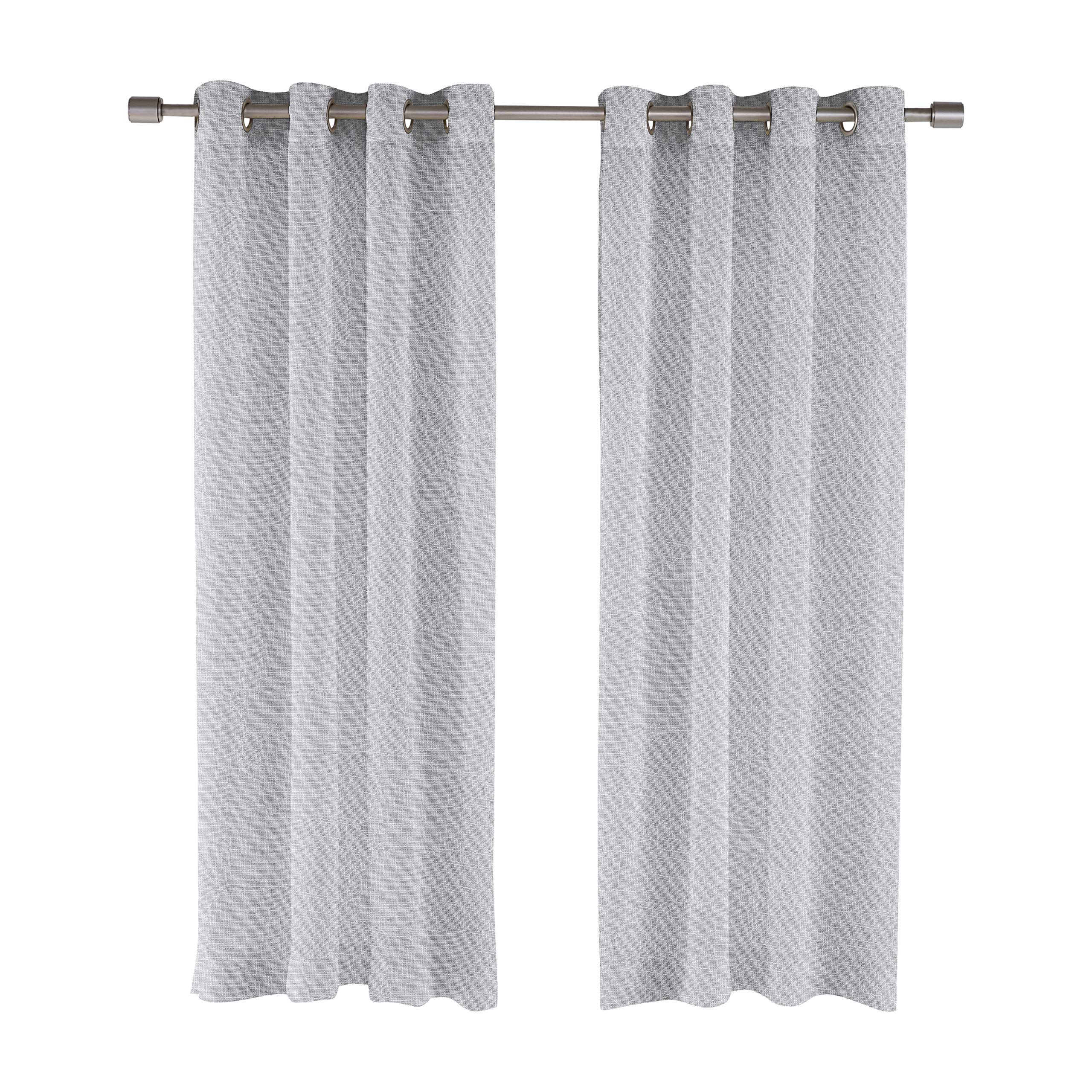 AmazonBasics Sheer Classic tenda trasparente 2 pz grigio scuro 50x63 occhielli