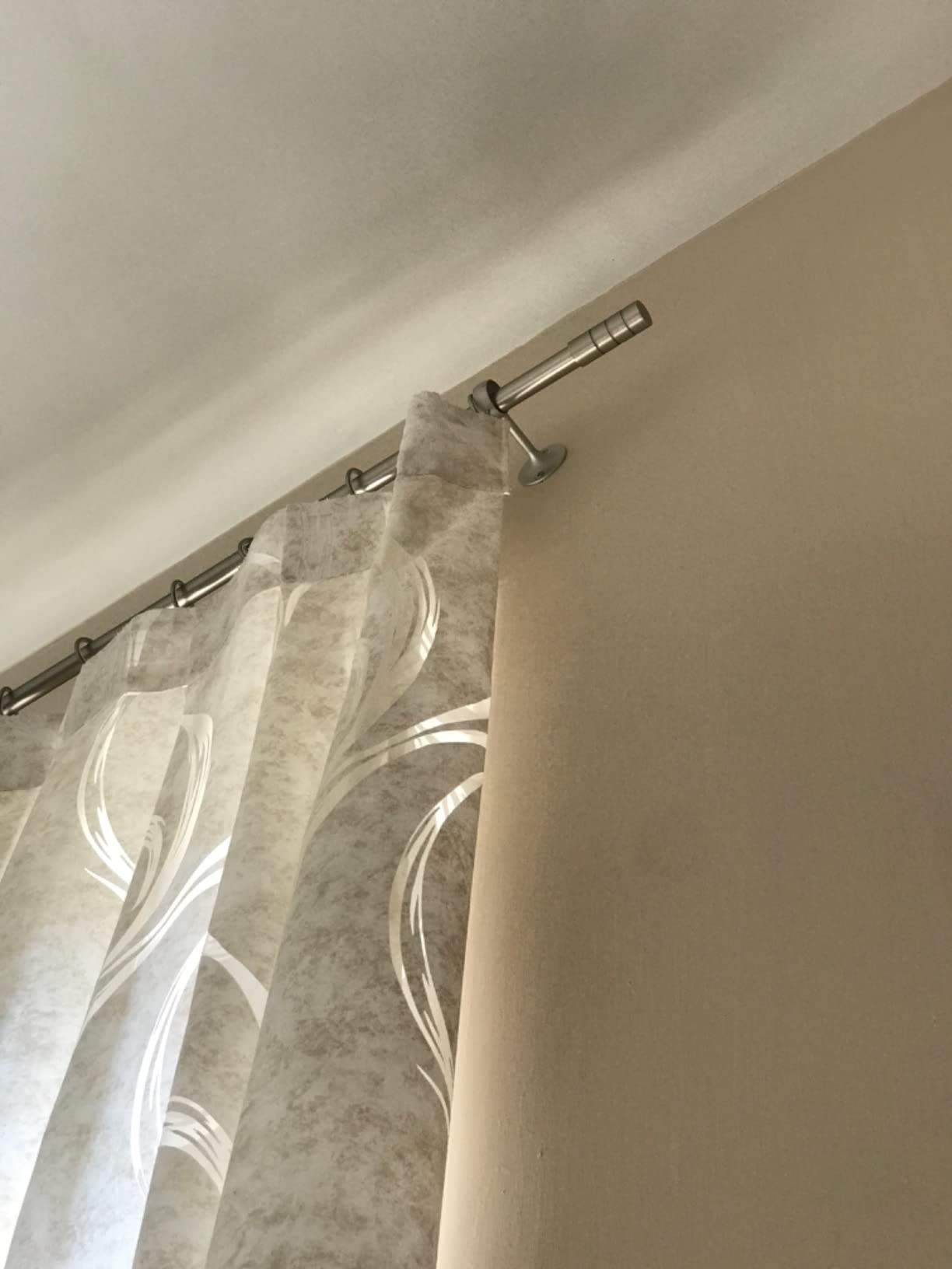 Amazon Basics Staffe Soffitto Nichel per Tende 2 Pezzi