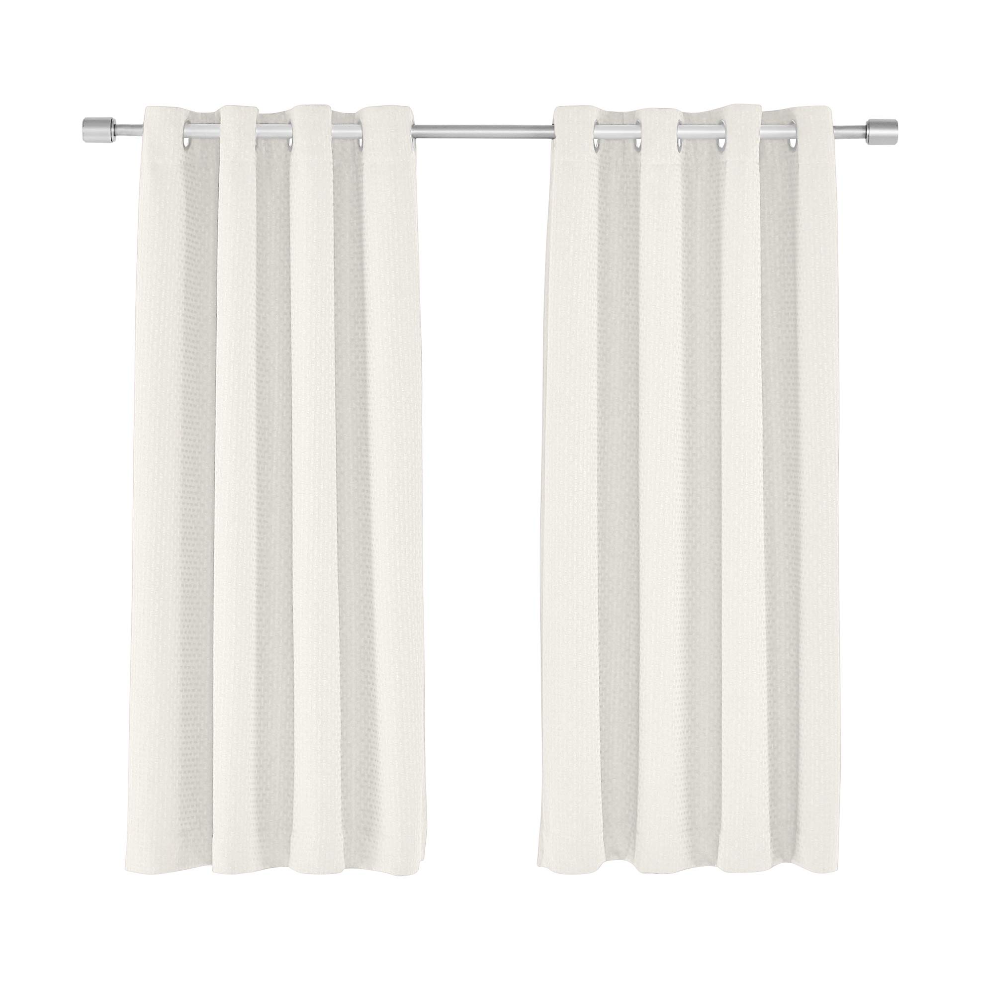 Amazon Basics Basket Weave Tenda Oscurante 132x137 Avorio 2 Pezzi