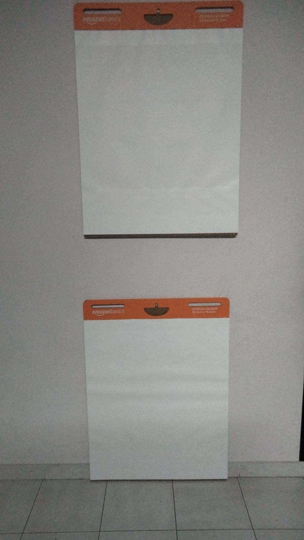 AmazonBasics Blocchi Fogli Ribaltabili 63,5x76,2 cm 2 Pezzi Bianchi