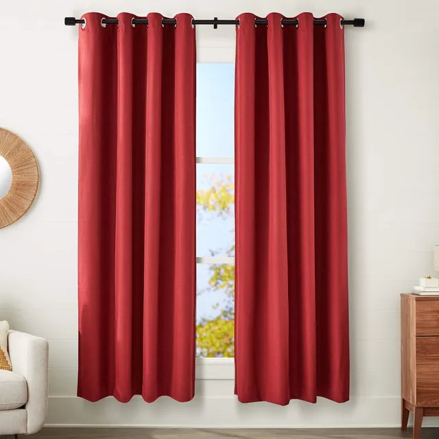 Amazon Basics Mabry 52x95 tende oscuranti rosse 2 pezzi blackout