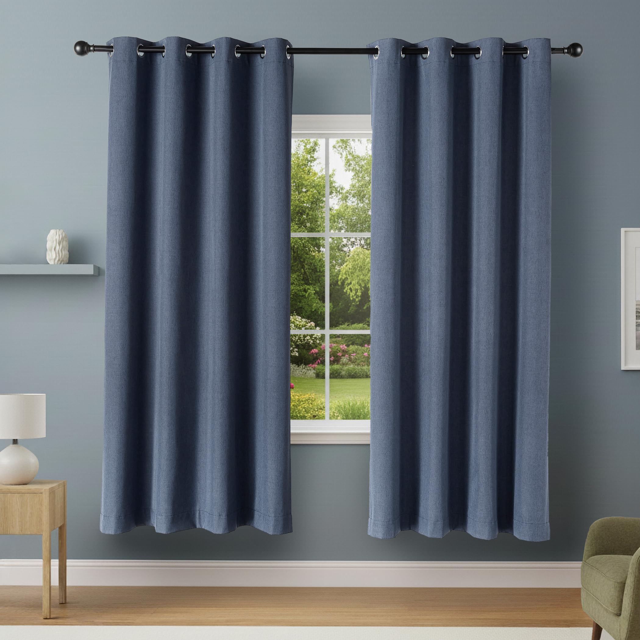 Amazon Basics Tende Oscuranti 132x244 cm Blu Navy 2 Teli
