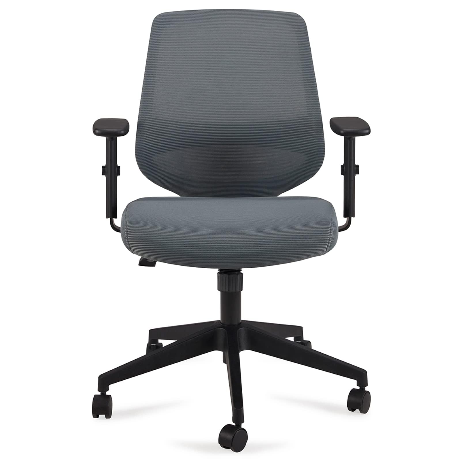 Amazon Basics Sedia Ufficio Ergonomica Senza Poggiatesta Grigio