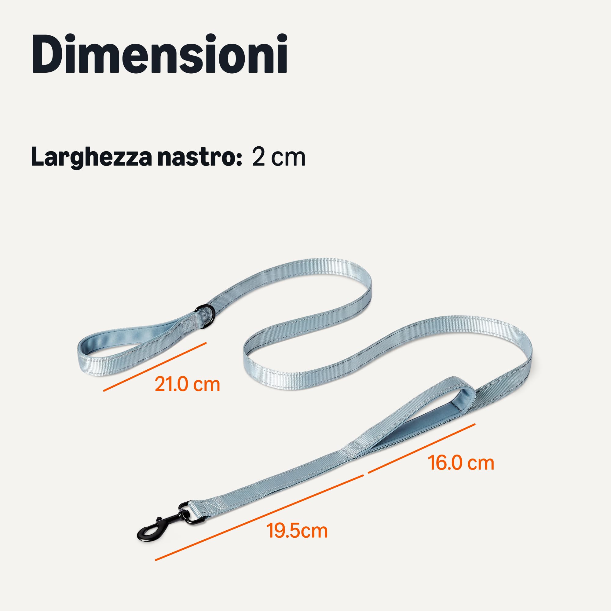 Amazon Basics Guinzaglio Cane Riflettente 120cm Nero Blu