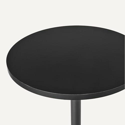 Amazon Basics tavolo bar rotondo nero 60 cm alto