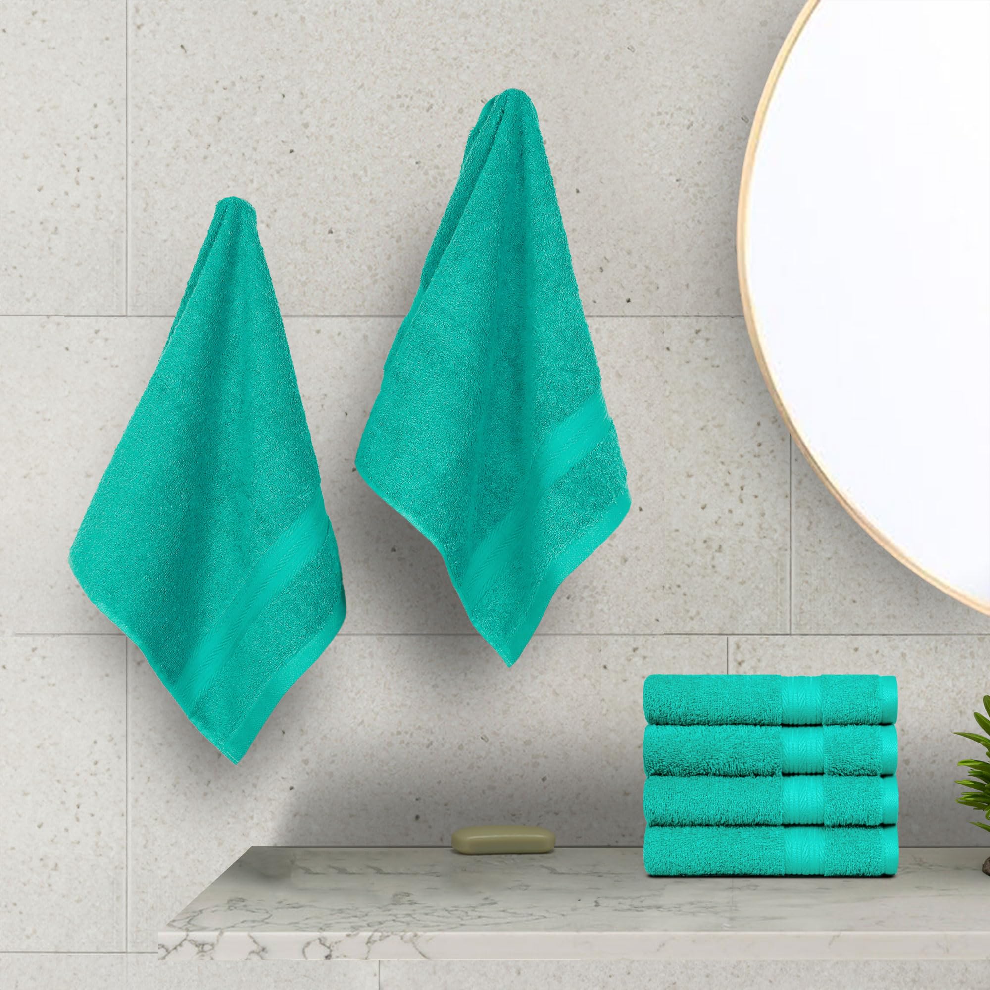 Amazon Basics Asciugamani Cotone 6 Pezzi Color Tè