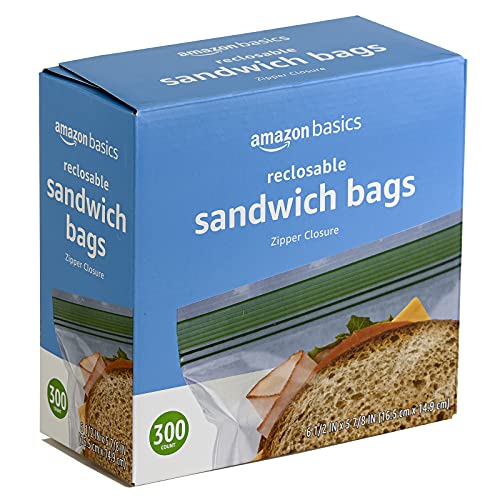AmazonBasics Sacchetti Sandwich Richiudibili 300 Pezzi