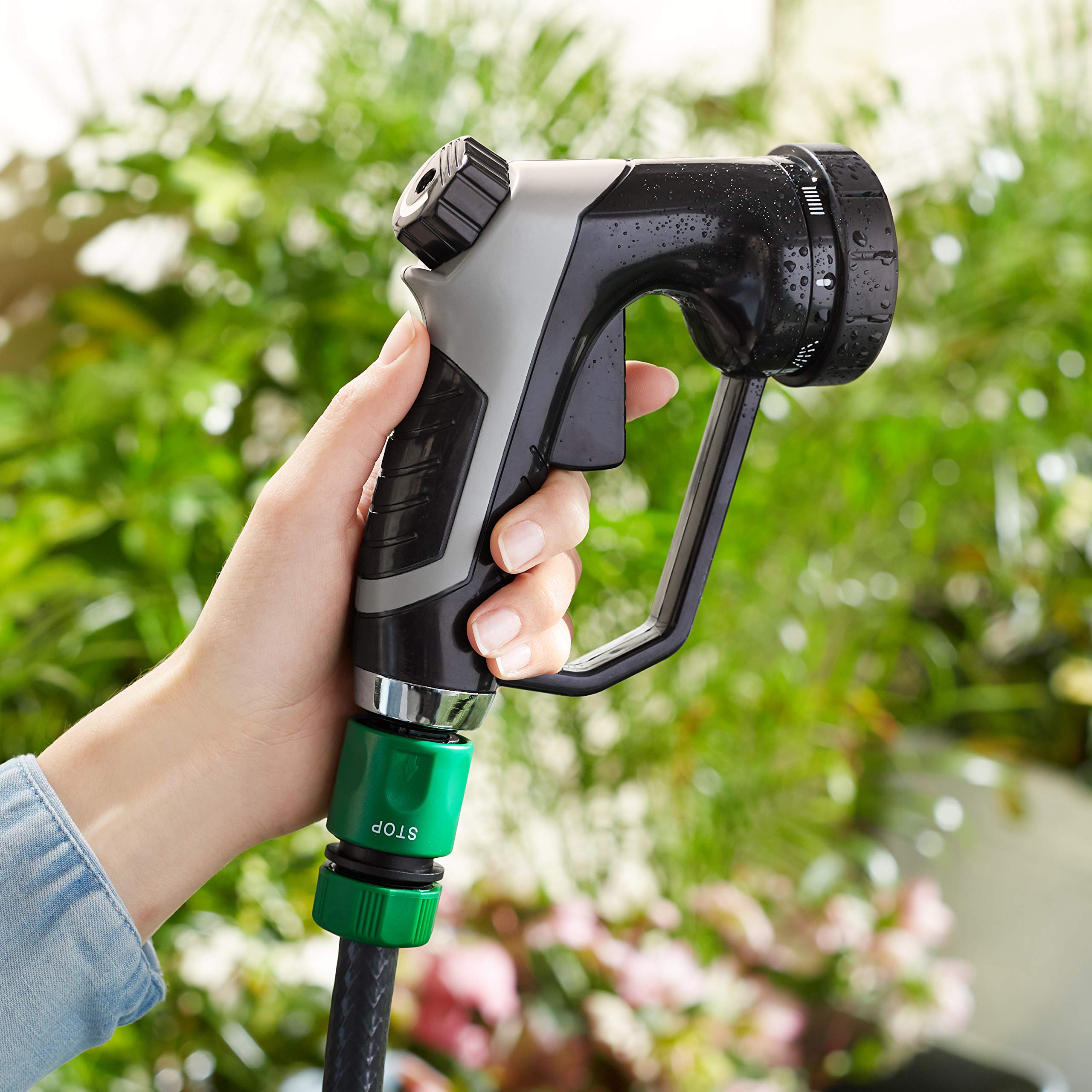 Amazon Basics Ugello Irrigazione 8 Getti Pistola Giardino Zinco