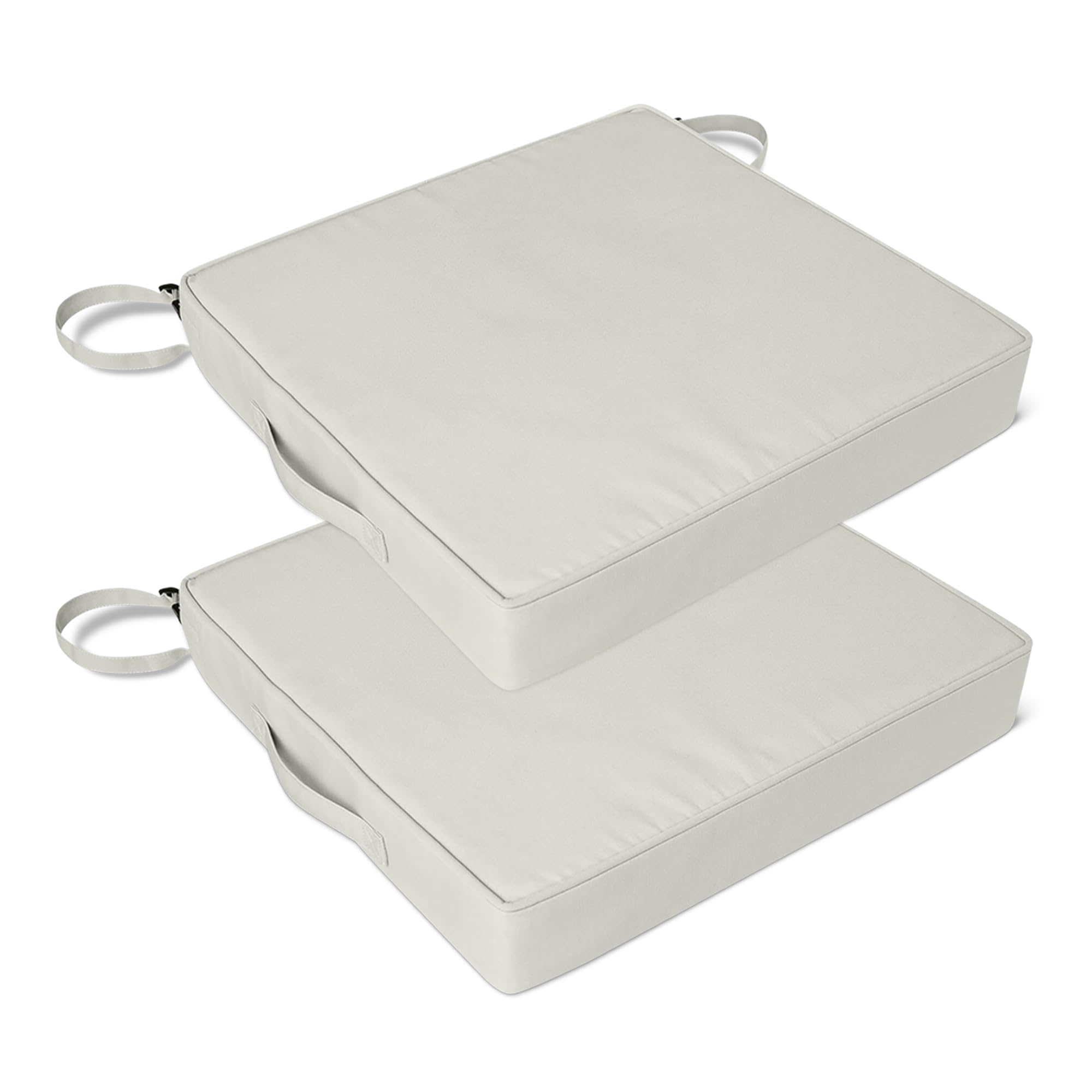 Amazon Basics Cuscino Sedia Giardino 55,9x55,9 Beige 2 Pezzi