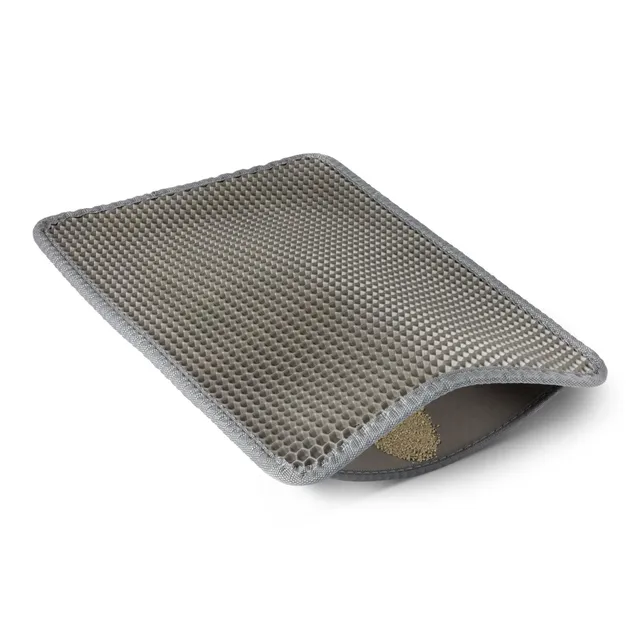 Amazon Basics tappetino lettiera gatto 61x38 doppio strato grigio