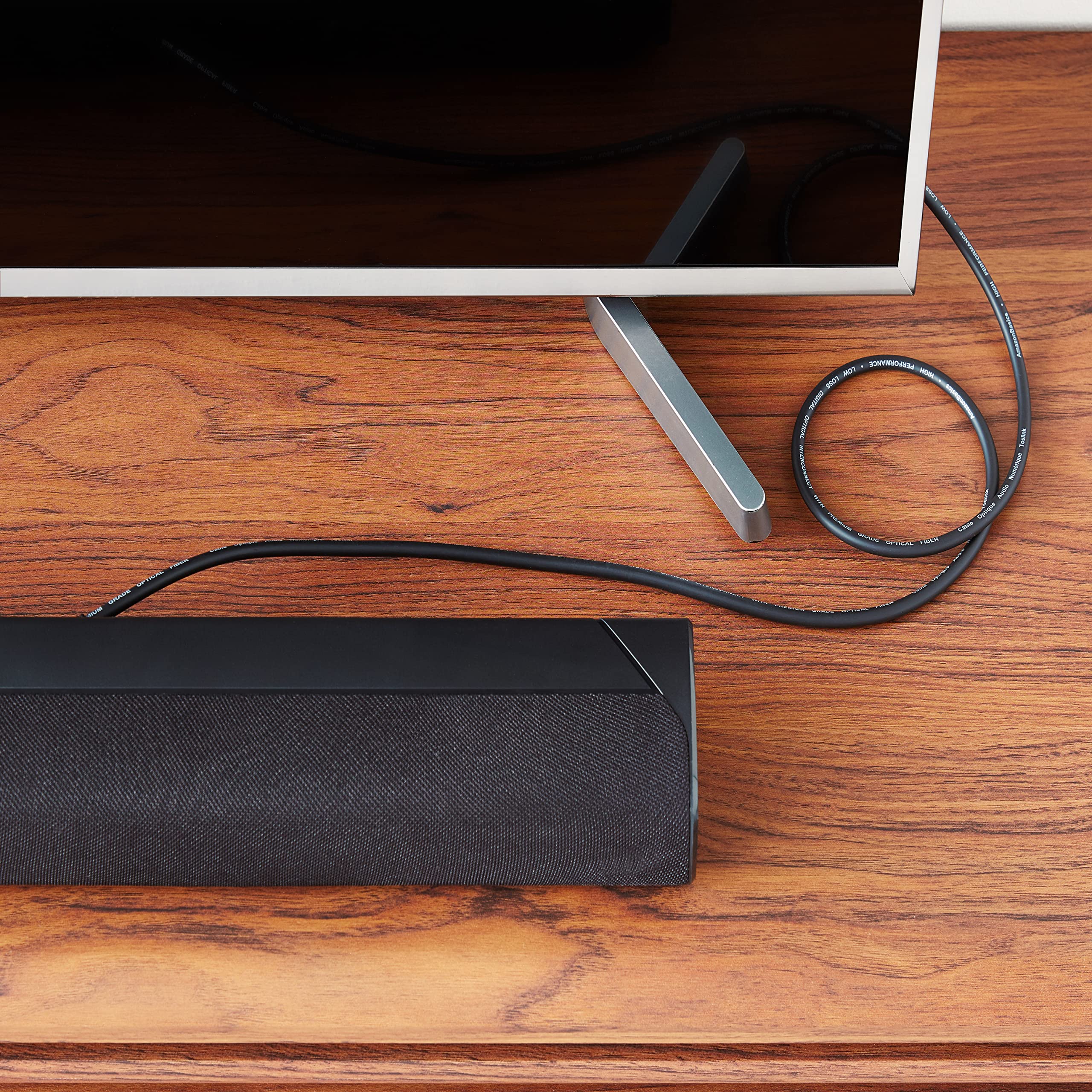 Amazon Basics Cavo Ottico Toslink 1 m Nero Audio Digitale