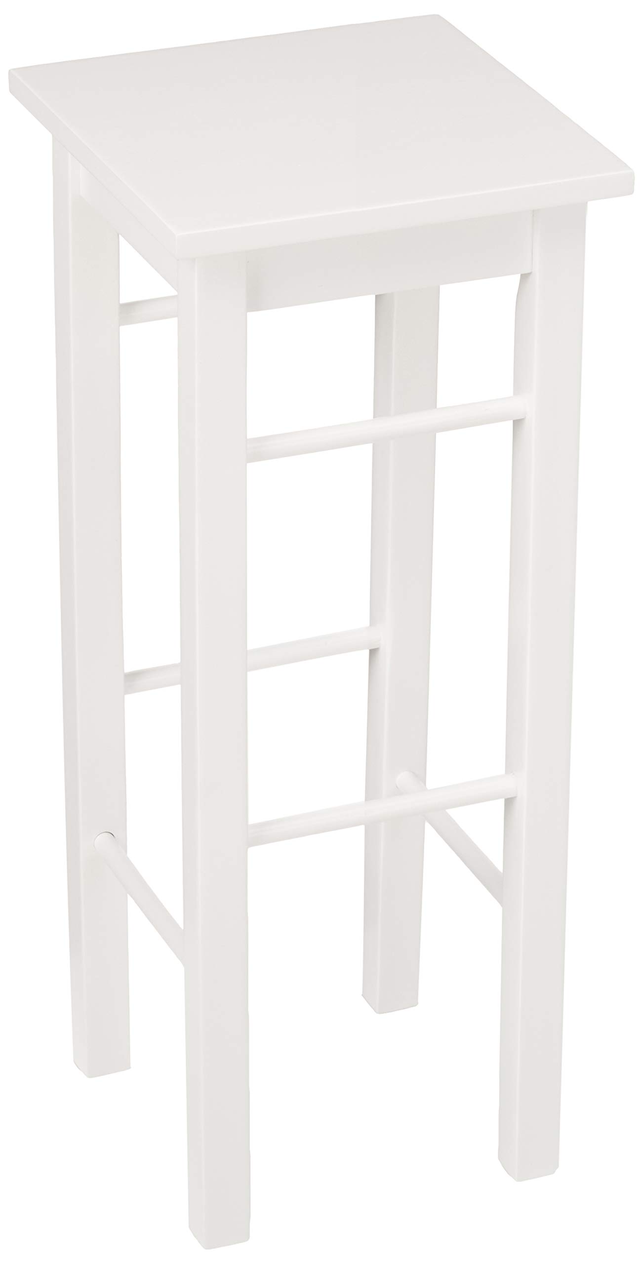 Amazon Basics Set Bistrot Tavolo+2 Sgabelli Bianco Salvaspazio