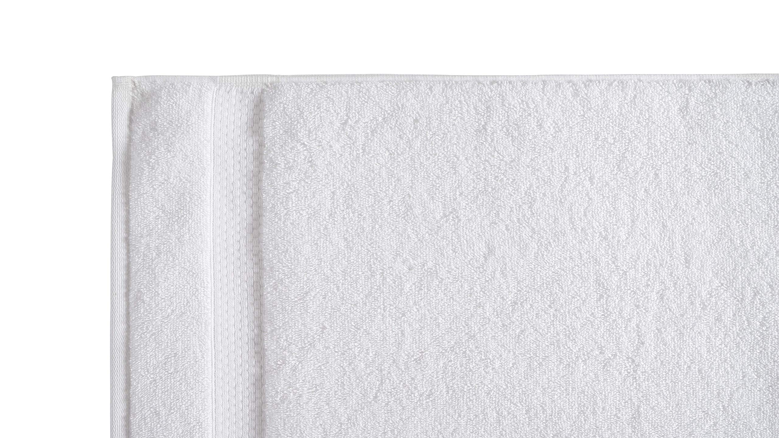 Amazon Basics Haven set asciugamani in cotone bianchi 600 g/mq