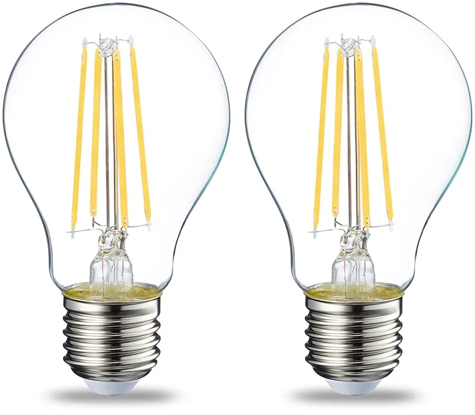AmazonBasics Lampadine LED E27 7W Luce Calda 2 Pezzi