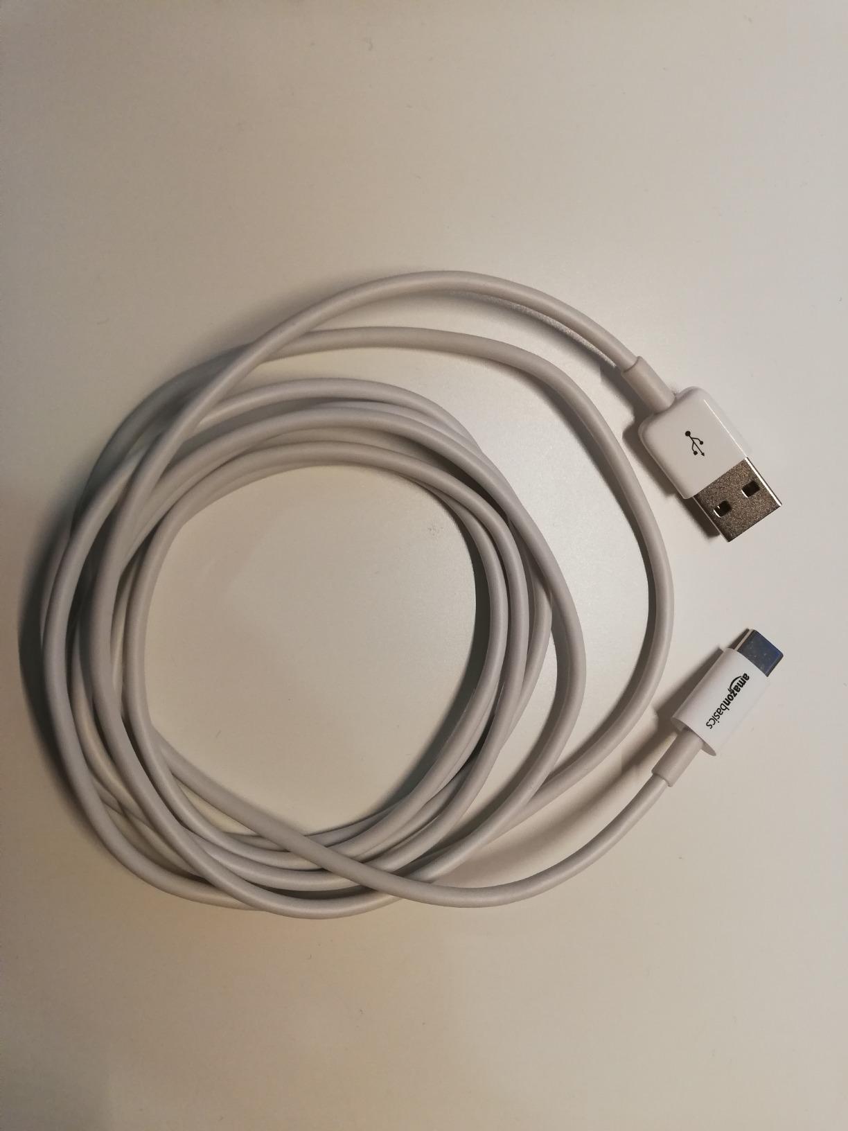 Amazon Basics Cavo USB-C USB-A 1,8 m Bianco 15W