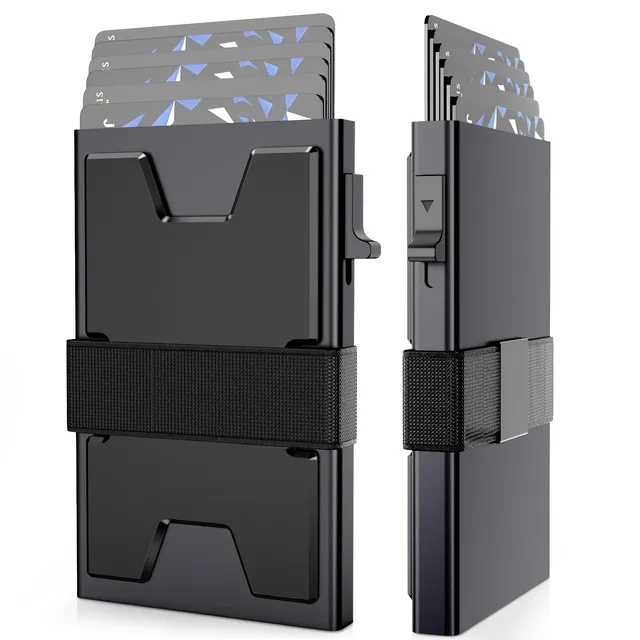 RealPlus portacarte uomo nero 6 carte RFID