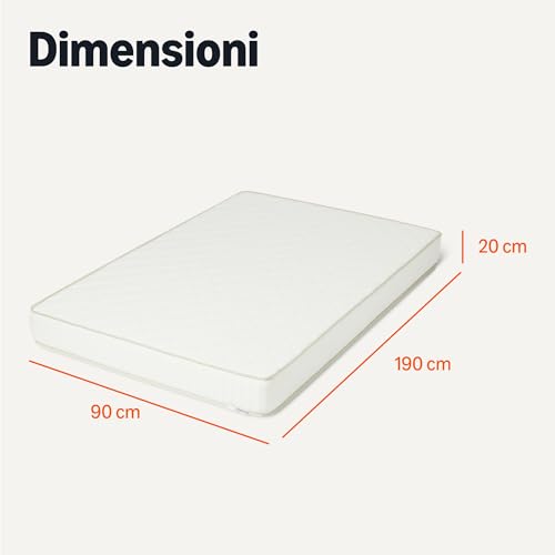 AmazonBasics Materasso Memory Foam 90x190 H3 20cm