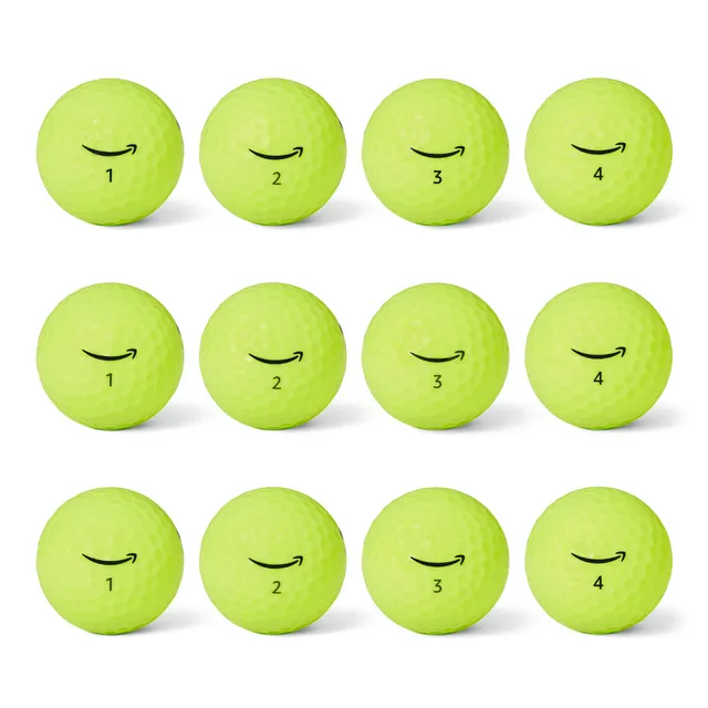 Amazon Basics Core Soft Palline Golf Gialle 12 Pezzi Morbide