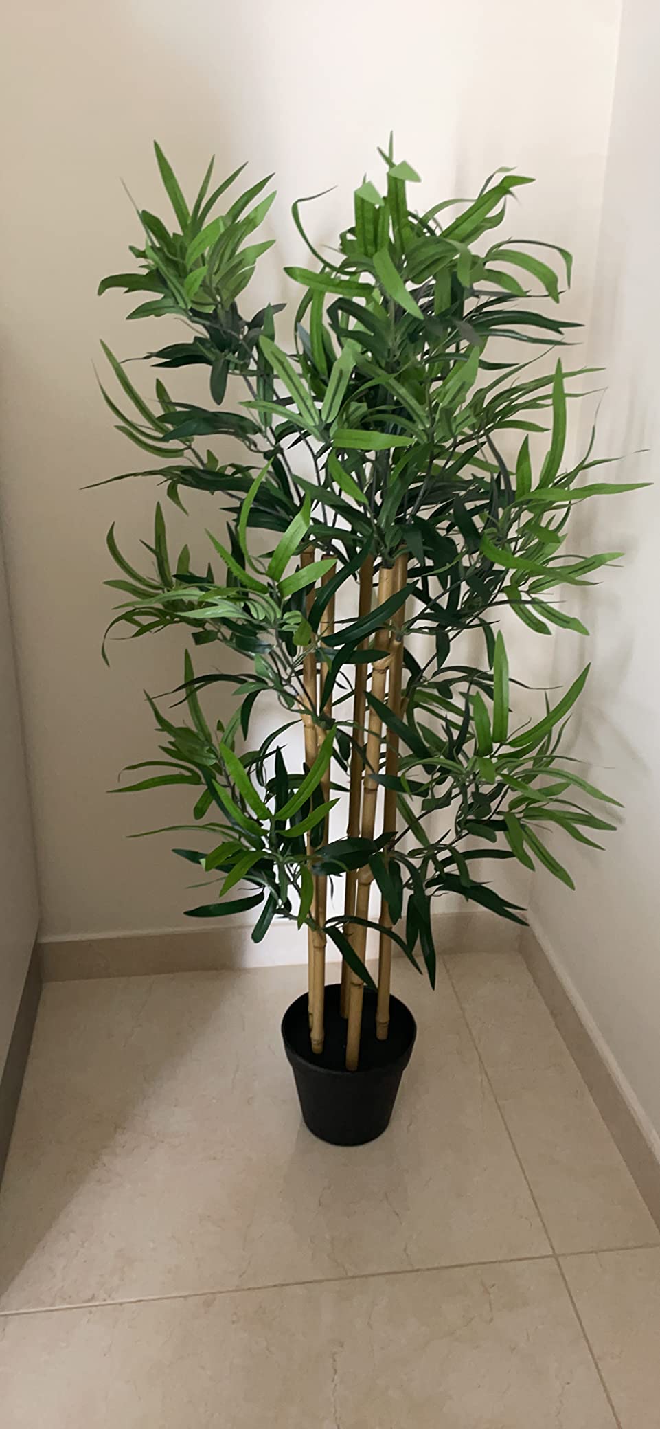 Amazon Basics Pianta Bambù Artificiale 100 cm con Vaso