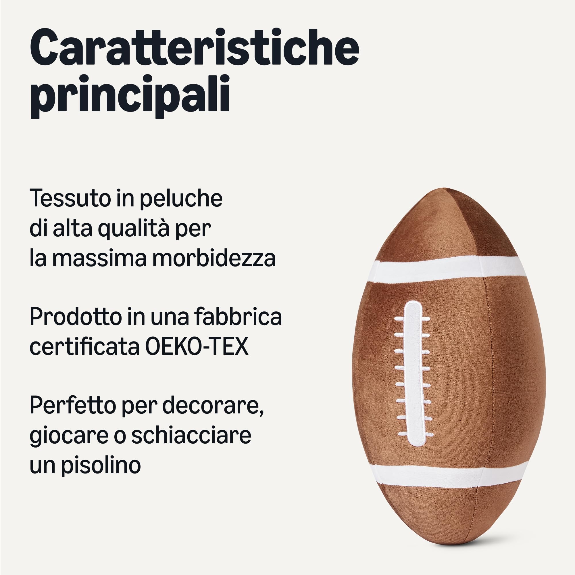 Amazon Basics Cuscino Football Americano Marrone 38 cm