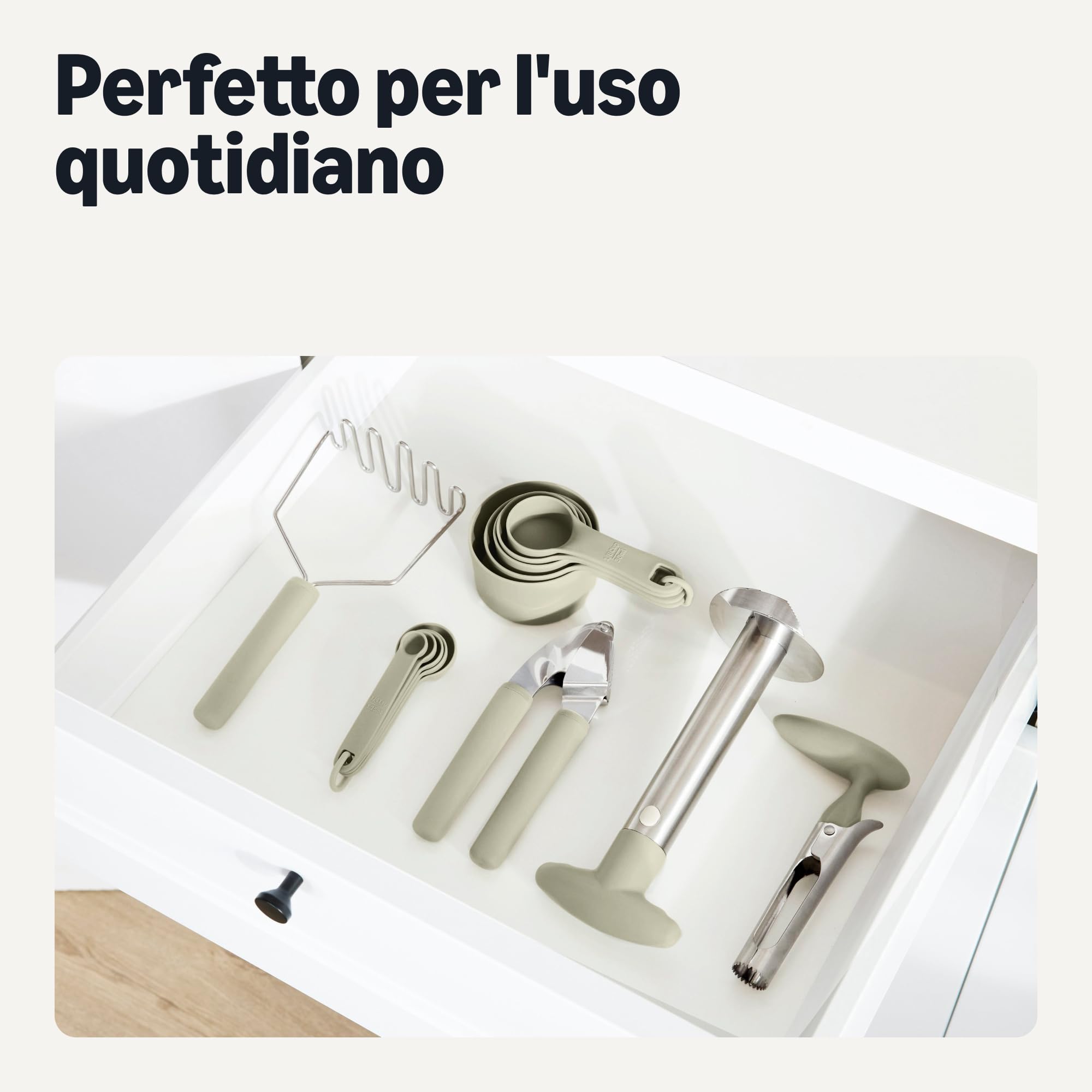 Amazon Basics Schiacciapatate Acciaio Inox Set 2 Pezzi
