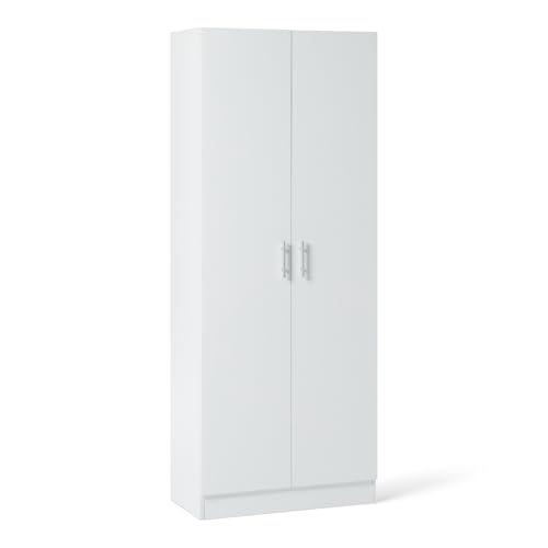 Amazon Basics Armadio Dispensa Bianco 2 Ante 60x31,5x152,5 cm