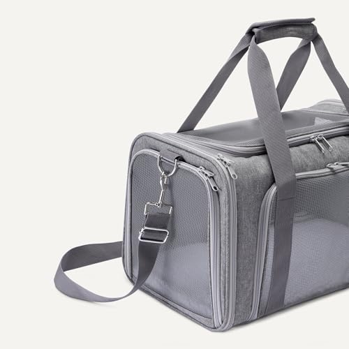 Amazon Basics Trasportino Borsa Gatti Cani Grigio