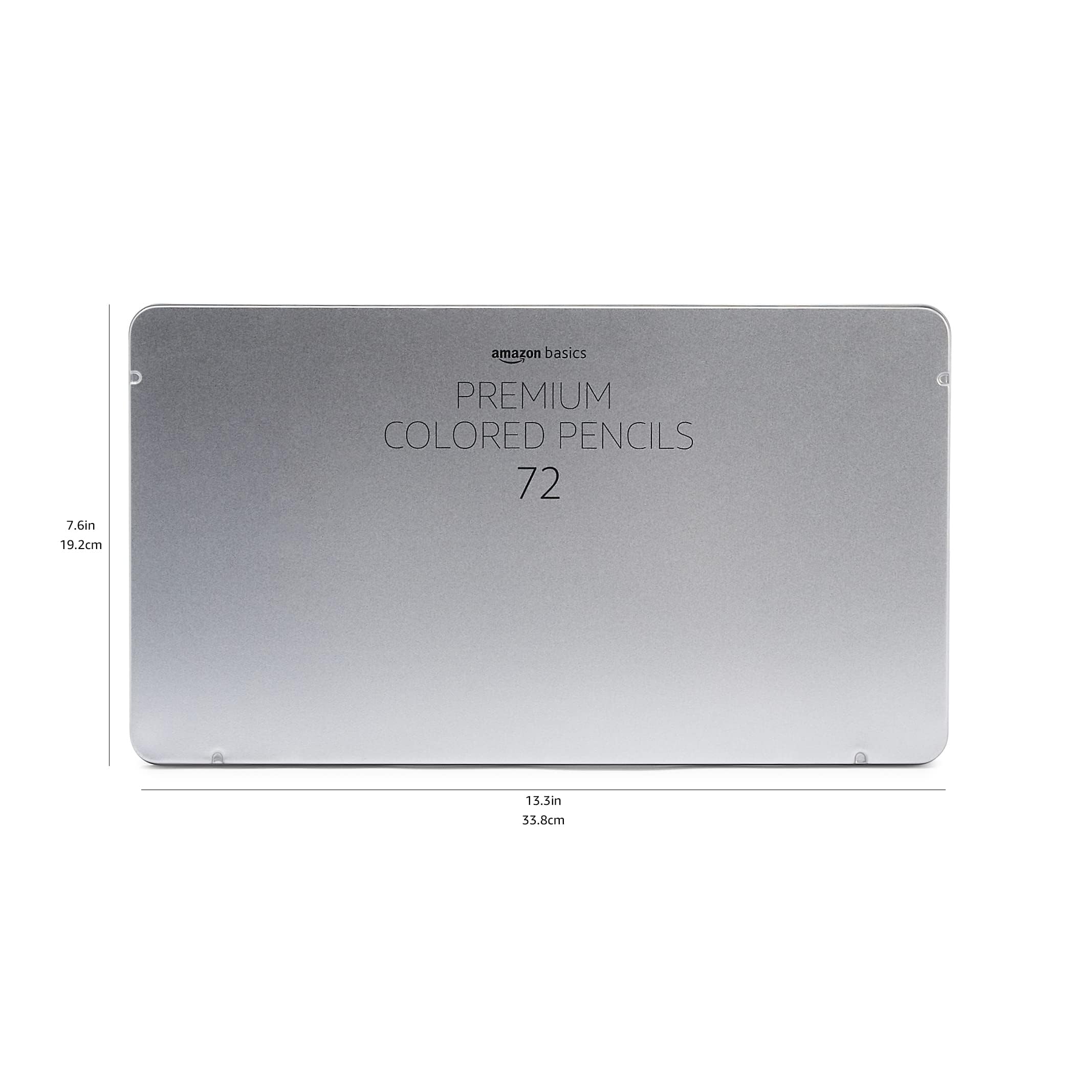 Amazon Basics Matite Colorate 72 Pezzi Scatola Latta