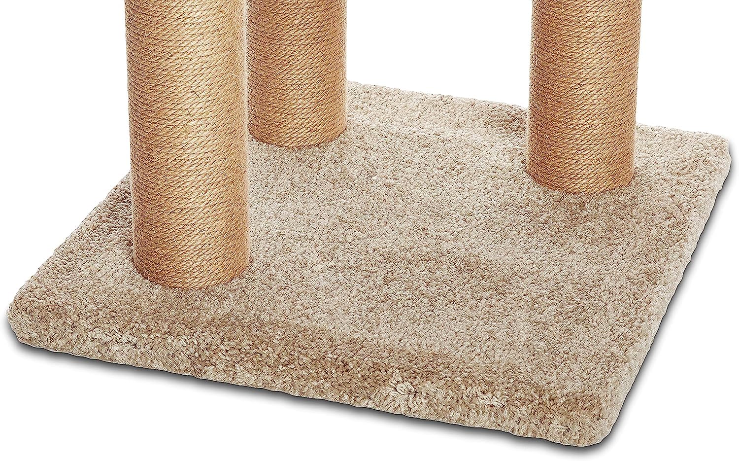 AmazonBasics Tiragraffi per Gatti Beige 117 cm 3 Piani