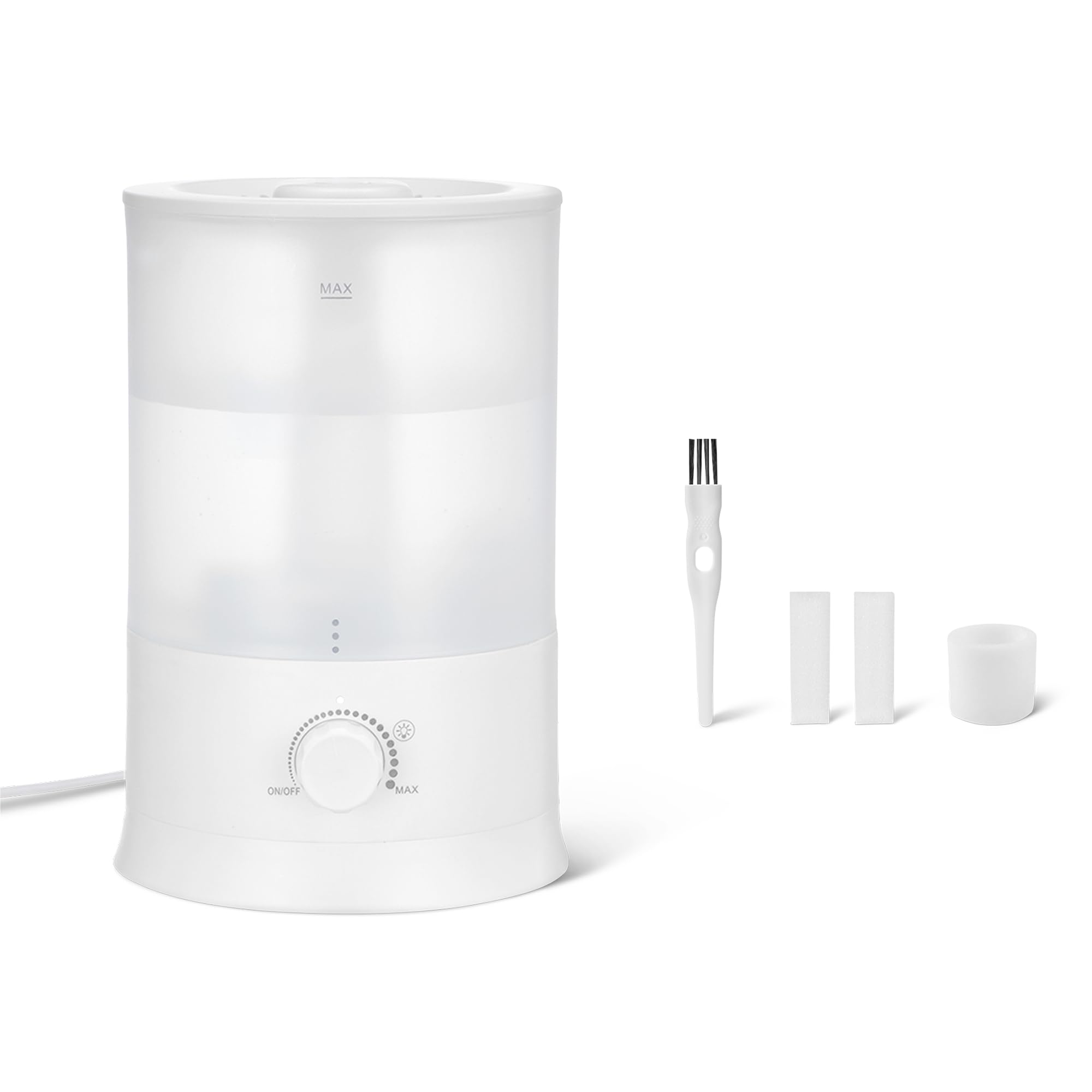 Amazon Basics Umidificatore 3L bianco oli essenziali