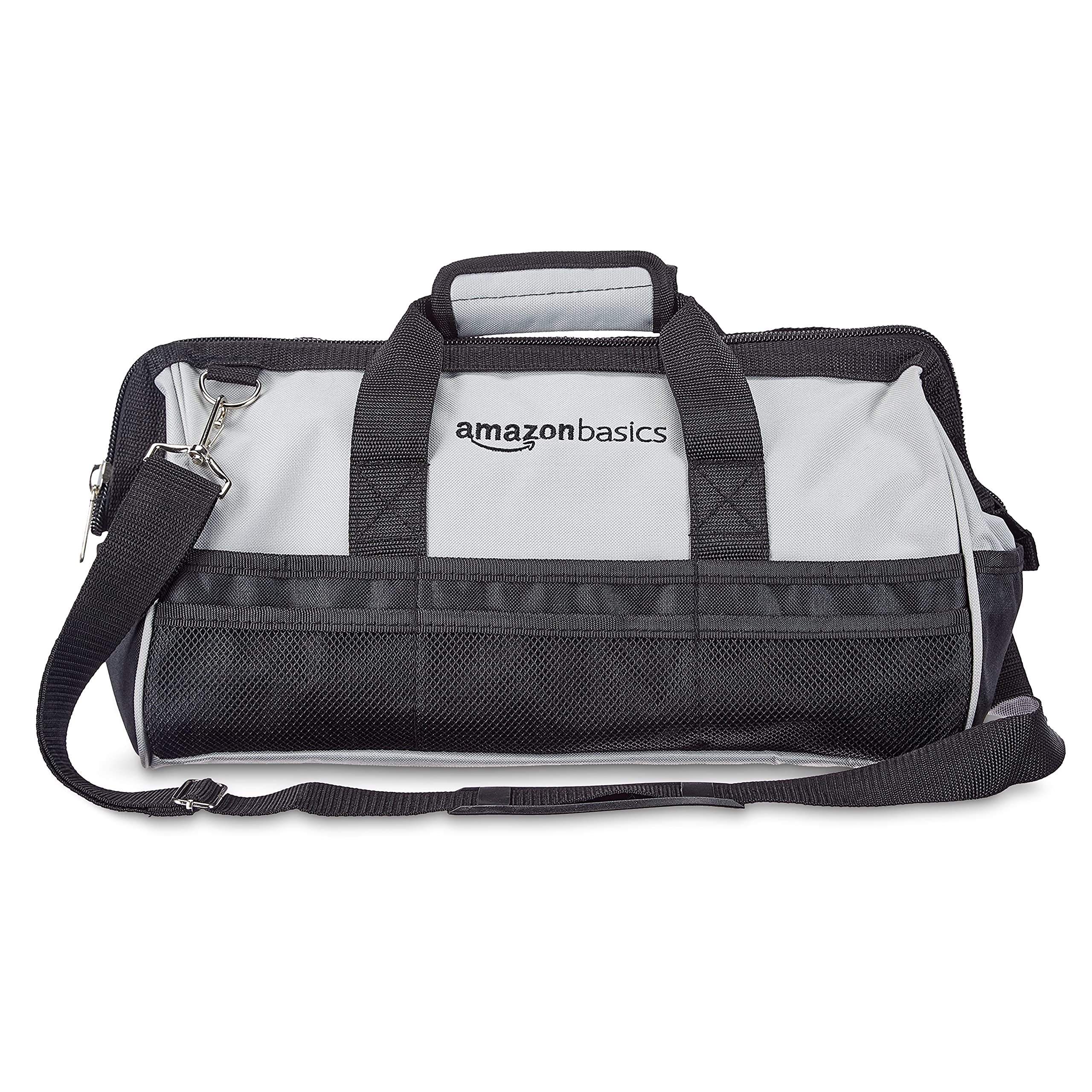 Amazon Basics Borsa Portautensili 40,6 cm Nero Grigio 26 Tasche