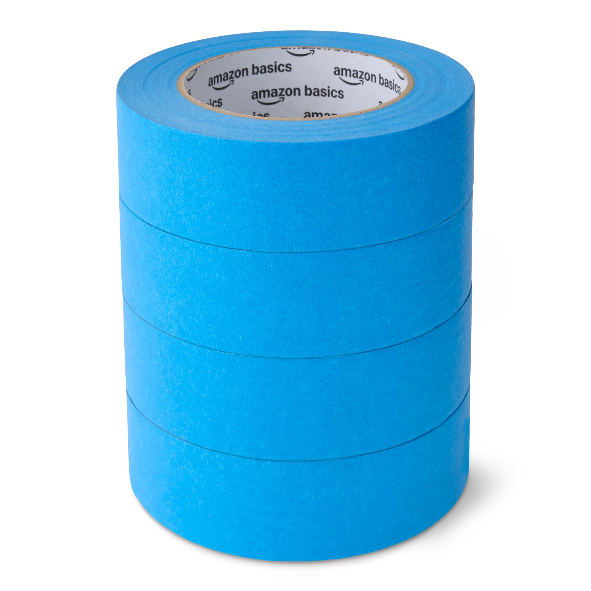 Amazon Basics Nastro Pittura Blu 2,3cmx55m 4 Rotoli UV