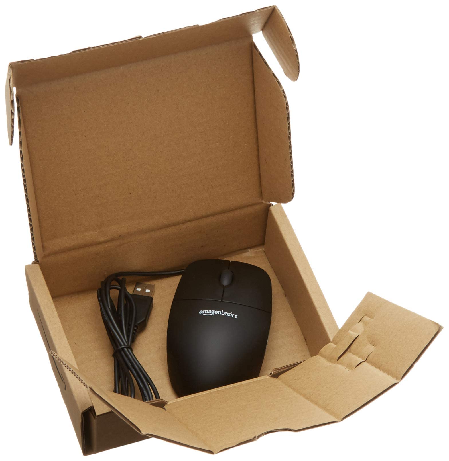 AmazonBasics Mouse Ottico USB Nero Confezione da 1 1000 dpi