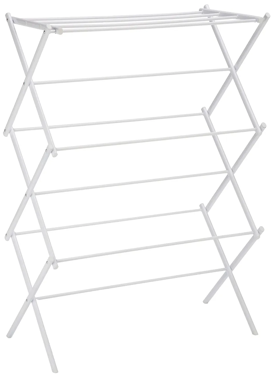 Amazon Basics Stendibiancheria Pieghevole Bianco Acciaio