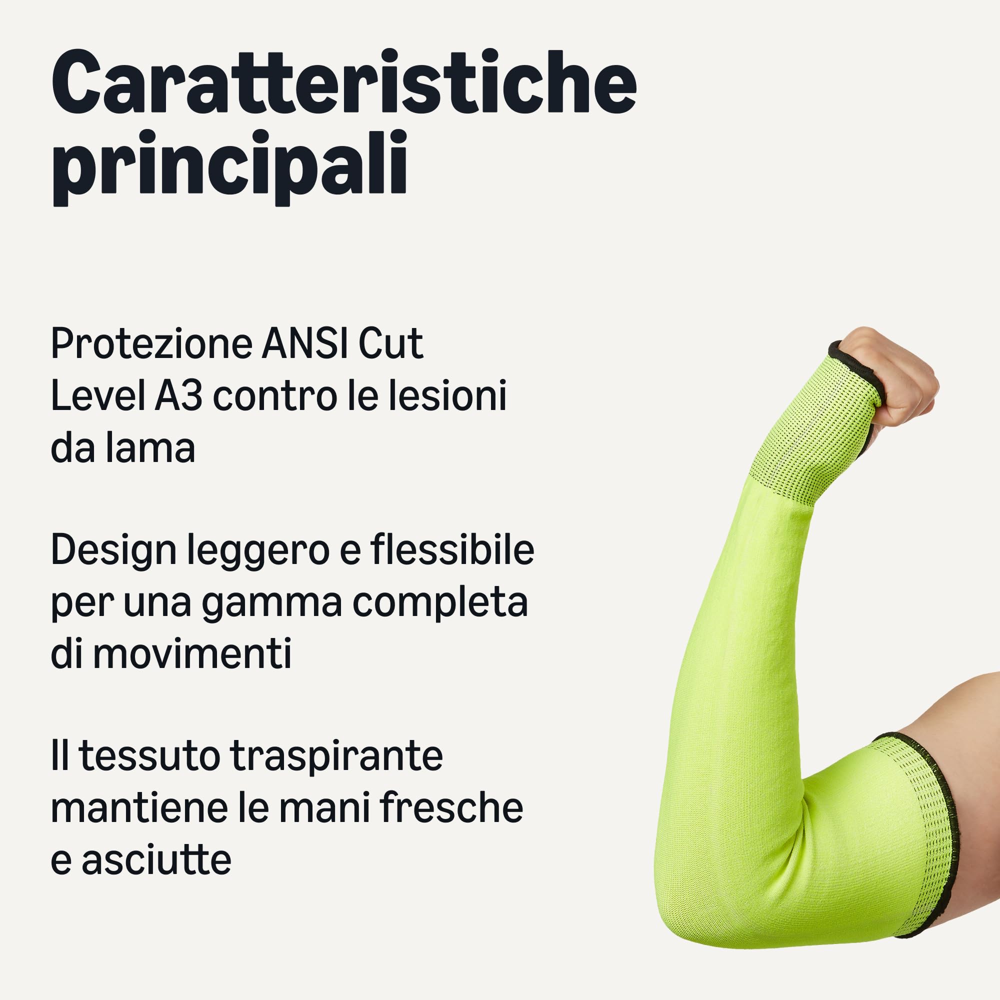 AmazonBasics Manicotti Antitaglio Gialli 45,7 cm 10 Paia