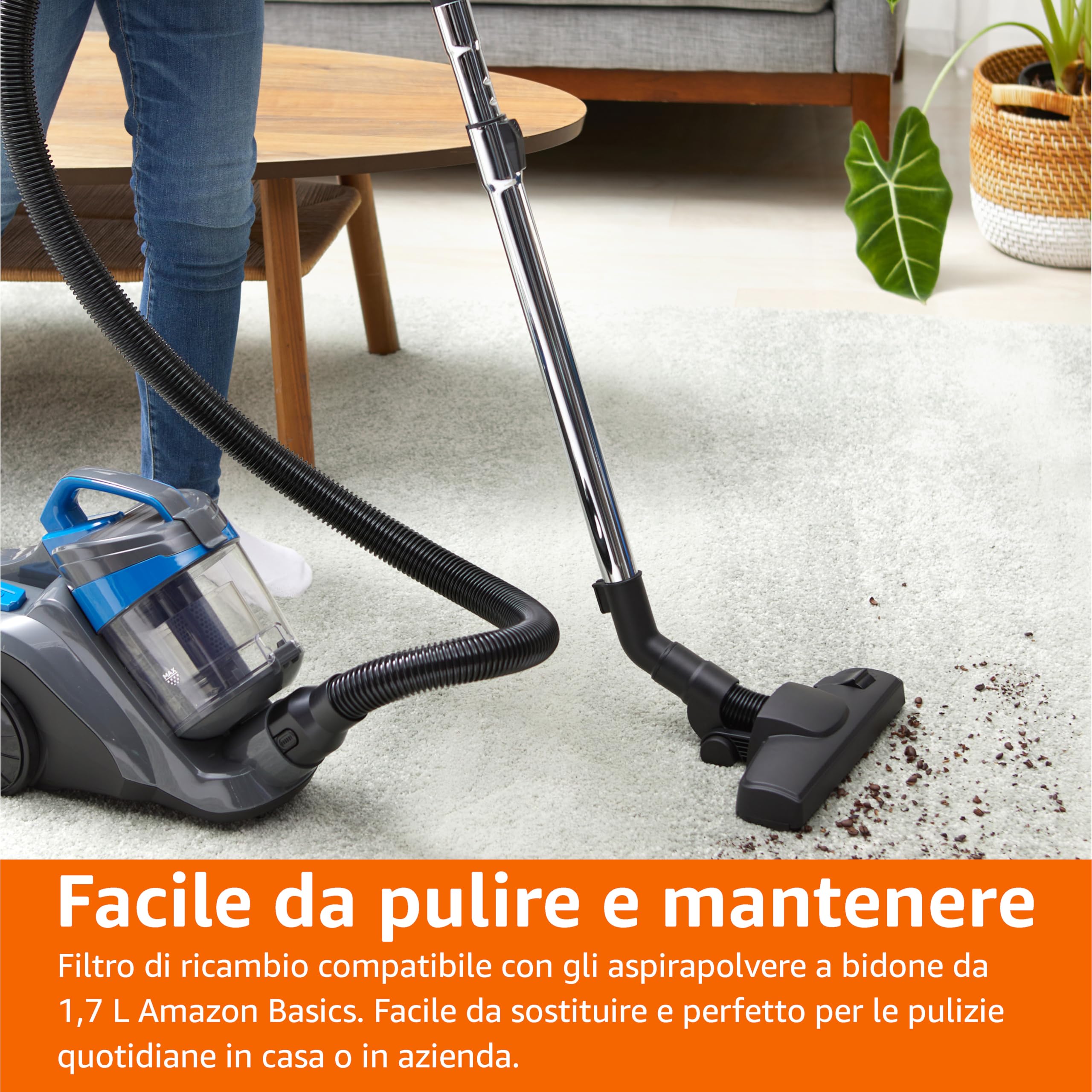 Amazon Basics Filtri Ricambio B0D6V6S9KX aspirapolvere 2 pezzi lavabili