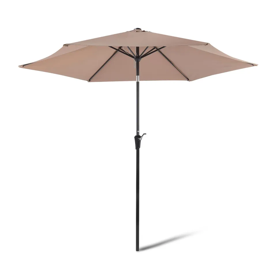 Amazon Basics Ombrellone da Giardino 305cm Marrone Chiaro Inclinabile