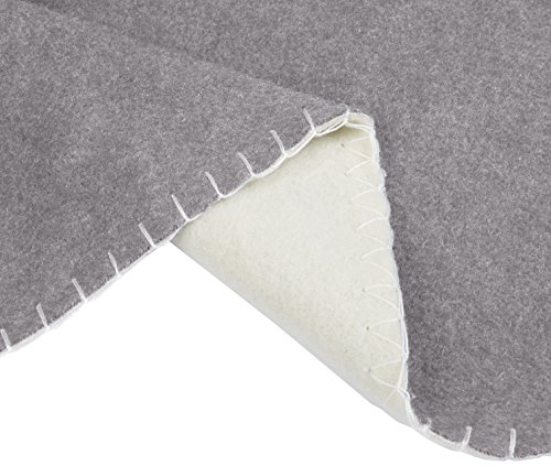 Amazon Basics Coperta Pile 150x200 cm Grigio Crema
