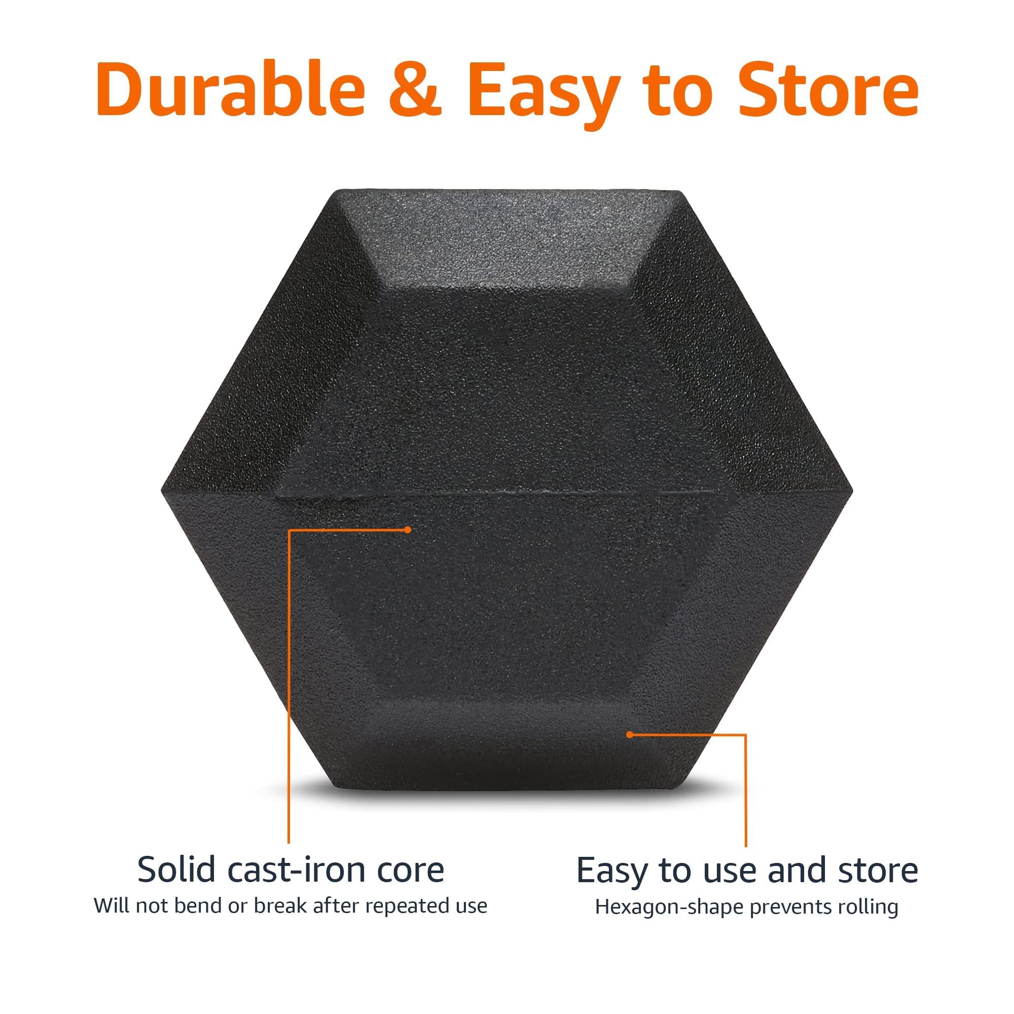 AmazonBasics Manubrio Esagonale 10 lb Rivestito