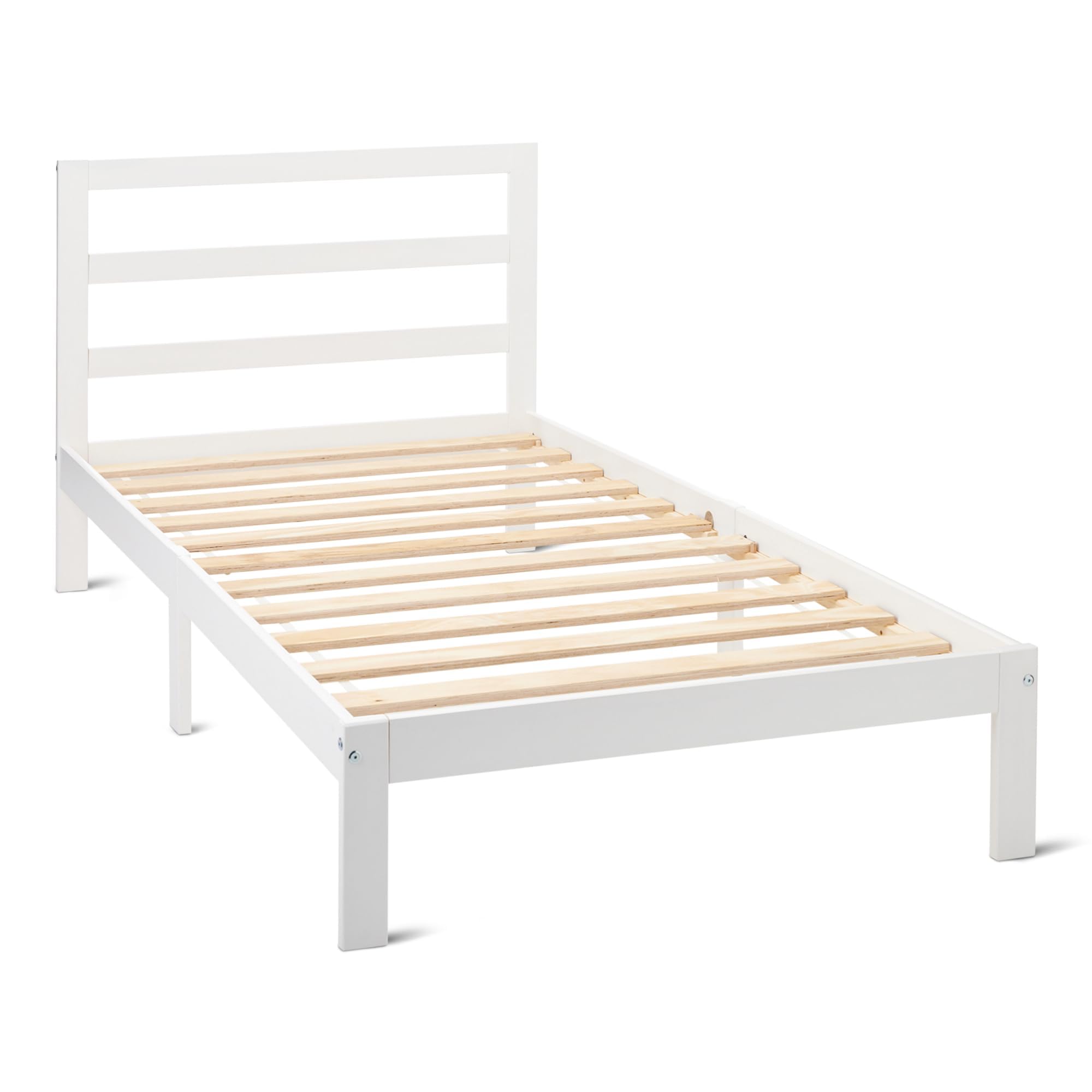 Amazon Basics letto singolo in pino 90x200 con testiera