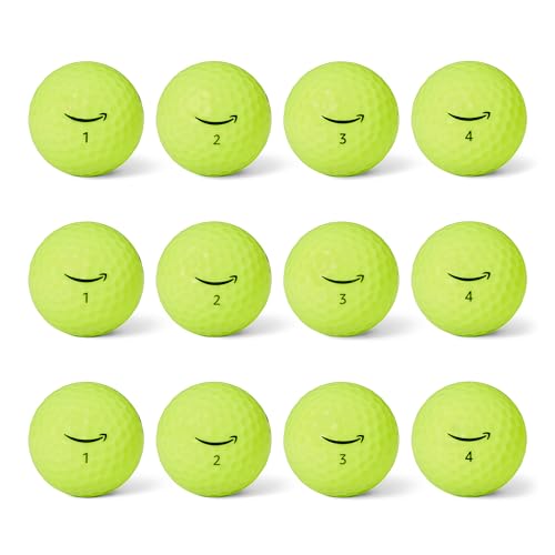 Amazon Basics Core Soft Palline Golf Gialle 12 Pezzi Morbide