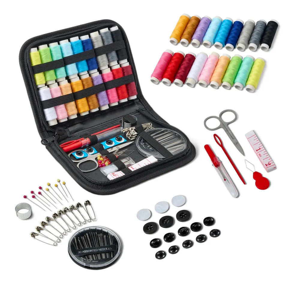 Amazon Basics Kit Cucito da Viaggio Grande Nero