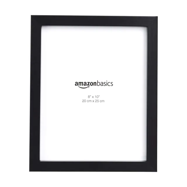Amazon Basics Cornice Foto 20x25 cm Nero 2 Pezzi Vetro