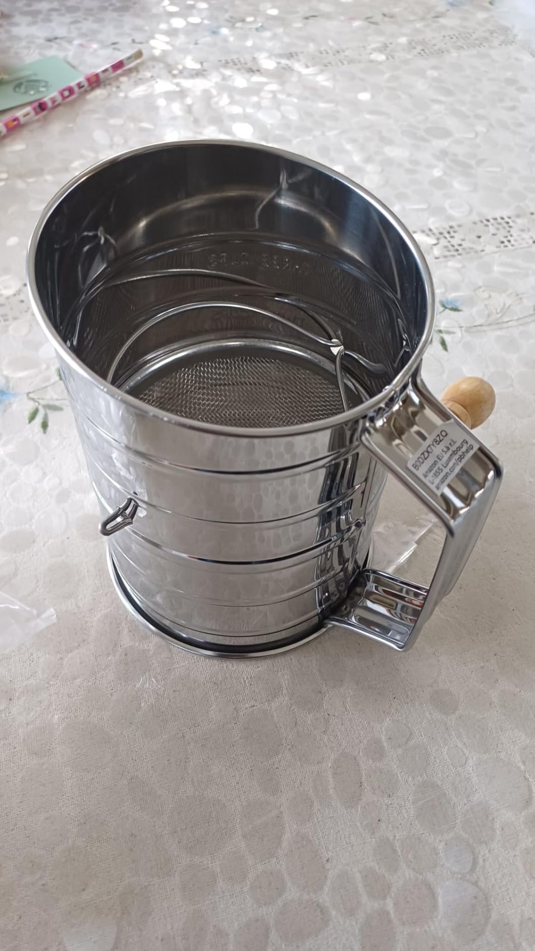 Amazon Basics setaccio farina 3 tazze acciaio inox