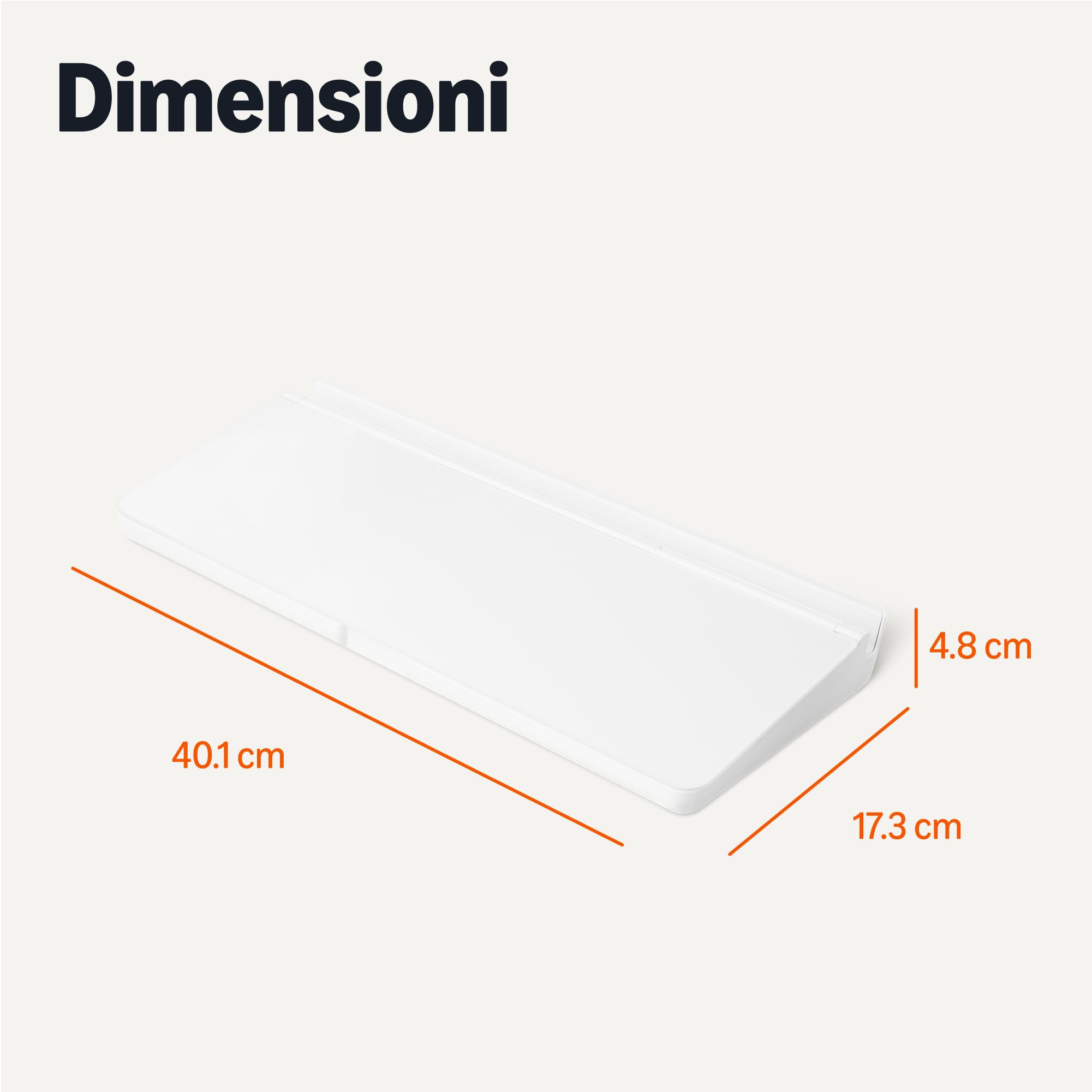 Amazon Basics Lavagna Bianca Scrivania 40,6 cm con Organizer