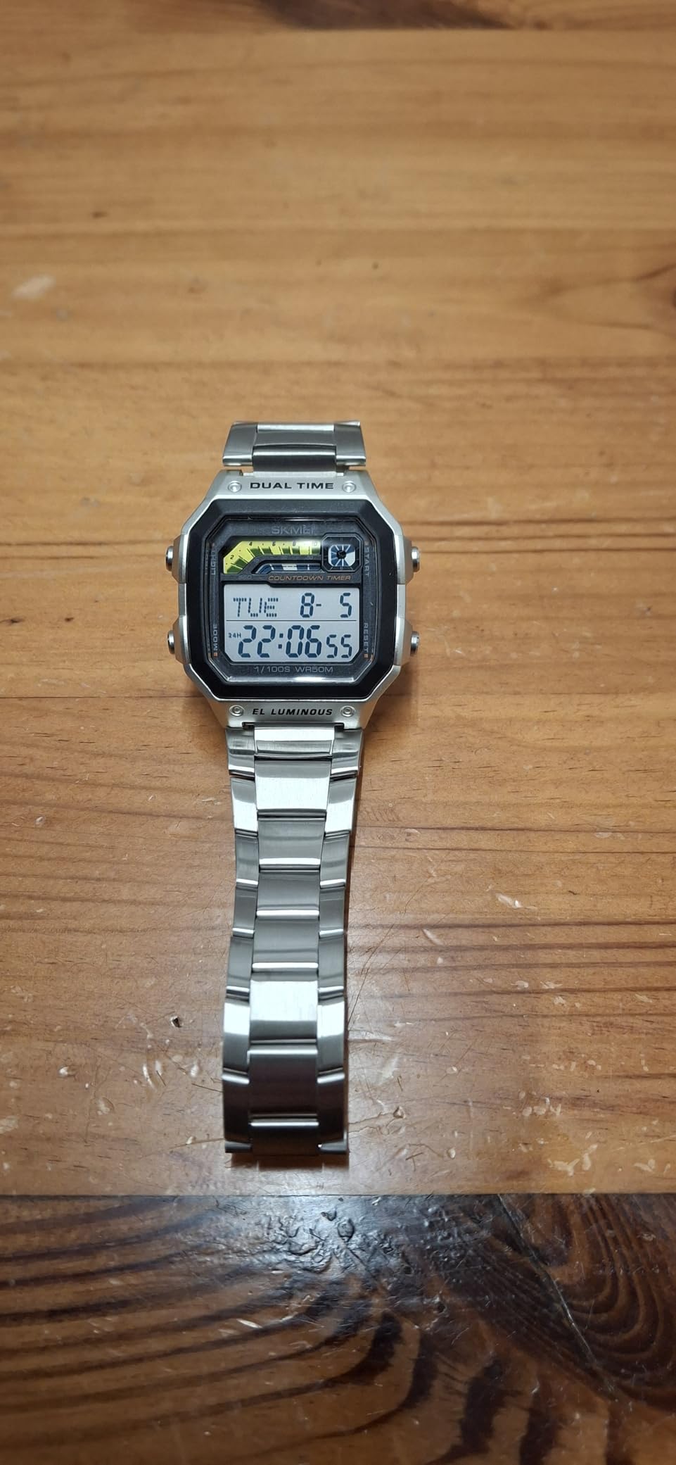 Elprico Orologio Sportivo Digitale Acciaio Argento