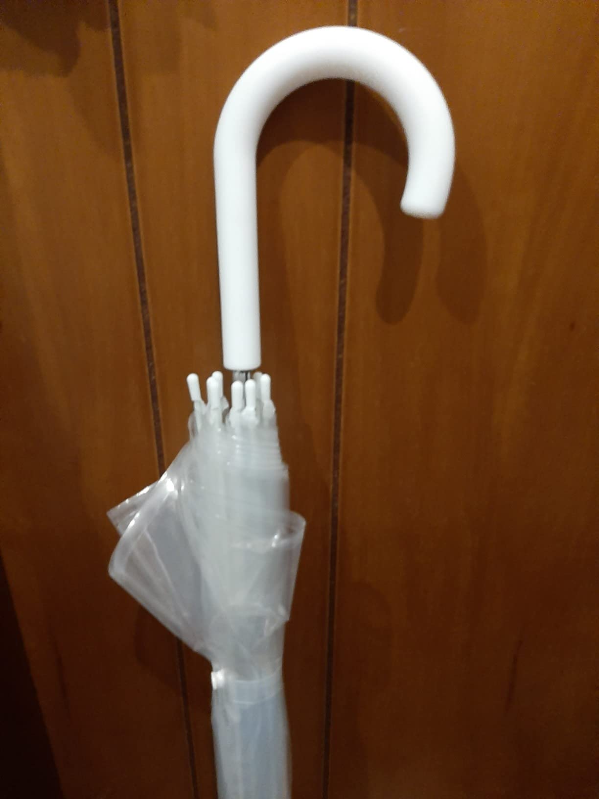 Amazon Basics Ombrello Cupola Trasparente 87,6 cm Automatico